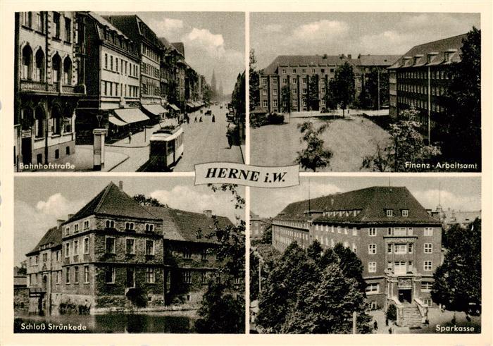 Herne  Westfalen Bahnhofstrasse Finanz Arbeitsamt Schloss Struenkede Sparkasse