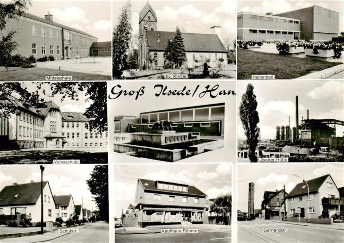 Gross-Ilsede Mittelschule Ev Kirche Hallenbad Volksschule Ilseder Huette Schulst