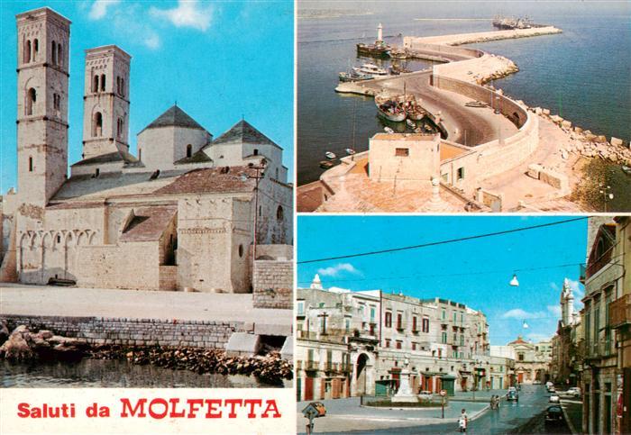 Molfetta IT Schloss Fliegeraufnahme Ortspartie