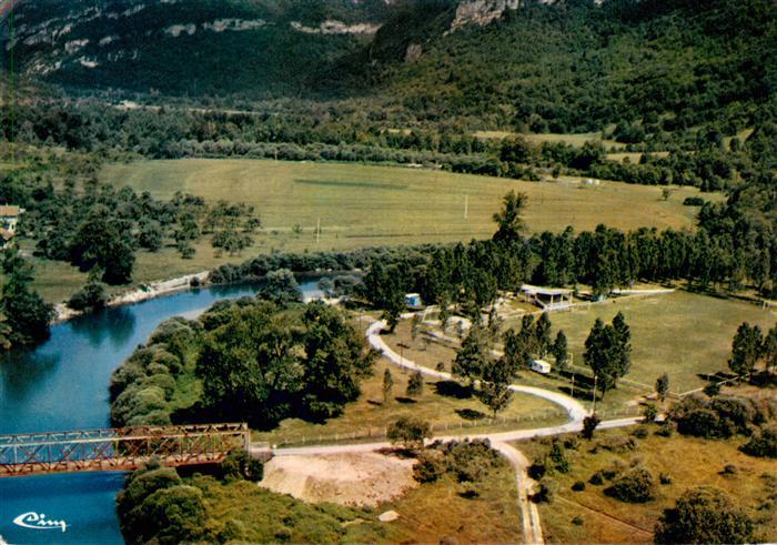 Vaux-les-Saint-Claude 39 Jura Vue aerienne Le camping et le pont sur