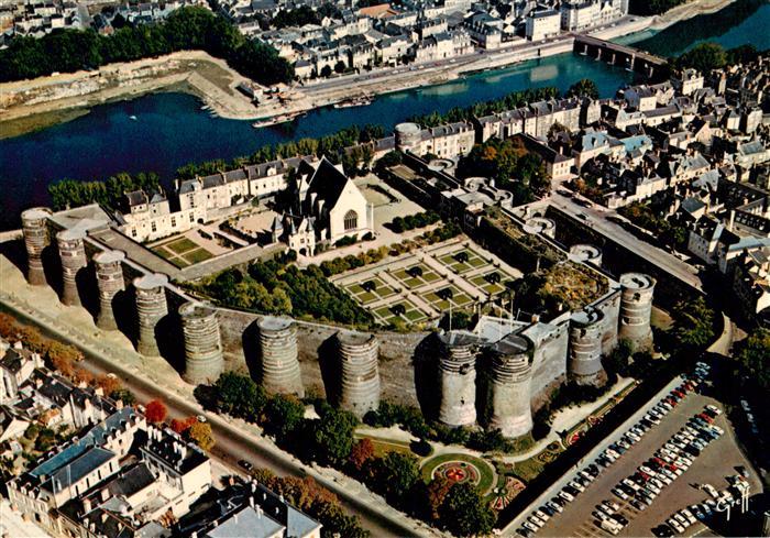Angers 49 Le chateau Vue aerienne