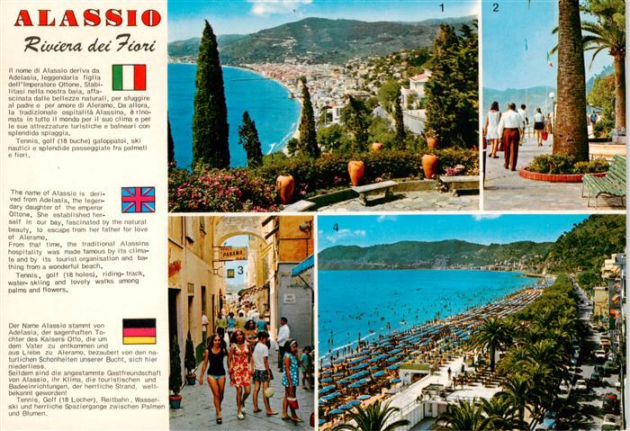 ALAssIO Savona Liguria IT Panorama passeggiata a mare Via Brennero spiaggia e pa