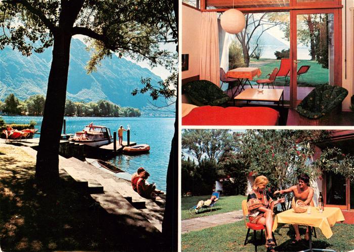 Melano TI Garni biodola Gaestezimmer Strand Gartenterrasse