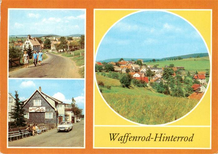 Waffenrod-Hinterrod Teilansicht HO Gaststaette Park Cafe Ortsansicht