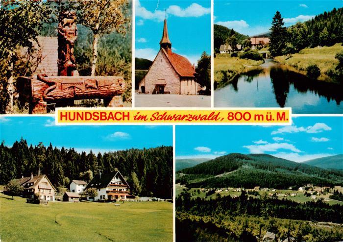 Hundsbach Forbach Schwarzwald Kirche Flusspartie Panorama