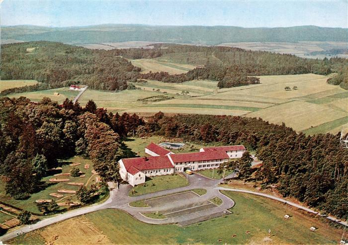 Gladenbach Hessen Schulungs und Erholungsheim Haus Blankenstein Fliegeraufnahme