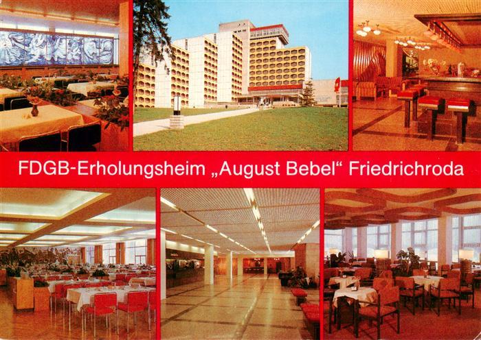 Friedrichroda FDGB Erholungsheim August Bebel Urlauberrestaurant Hallenbar Gr Sp