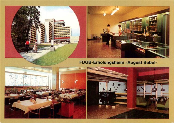 Friedrichroda FDGB Erholungsheim August Bebel Ansicht Souvenir Basar Urlauberres