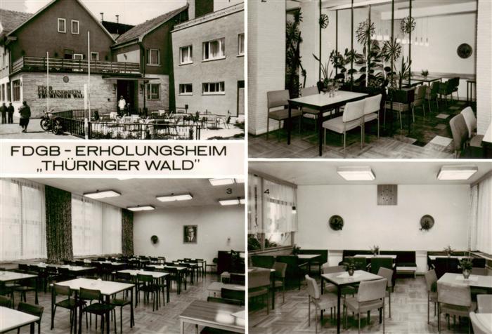 Georgenthal Gotha FDGB Erholungsheim Thueringer Wald Aussenansicht Kantine Speis
