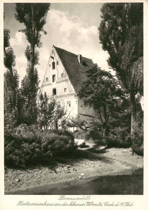 Donauwoerth Hintermeierhaus an der kleinen Woernitz