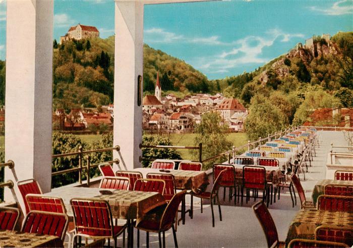 Riedenburg Altmuehltal Burg Hotel Terrasse