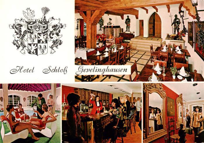 Gevelinghausen Hotel Schloss Gevelinghausen Speisesaal Hallenbad Bar