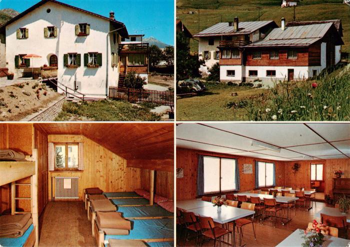 Brail Ferienhaus Piz d’Esan Bettenlager Gastraum