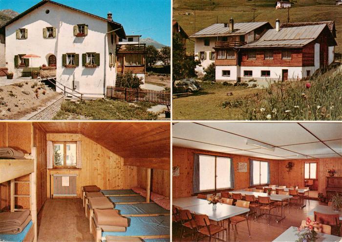 Brail Ferienhaus Piz d’Esan Bettenlager Gastraum