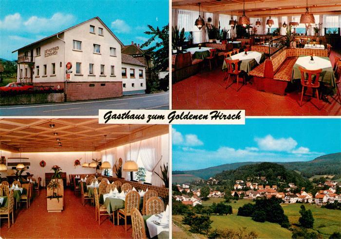 Abtsteinach Hessen Zum Goldenen Hirsch Gastraeume Panorama