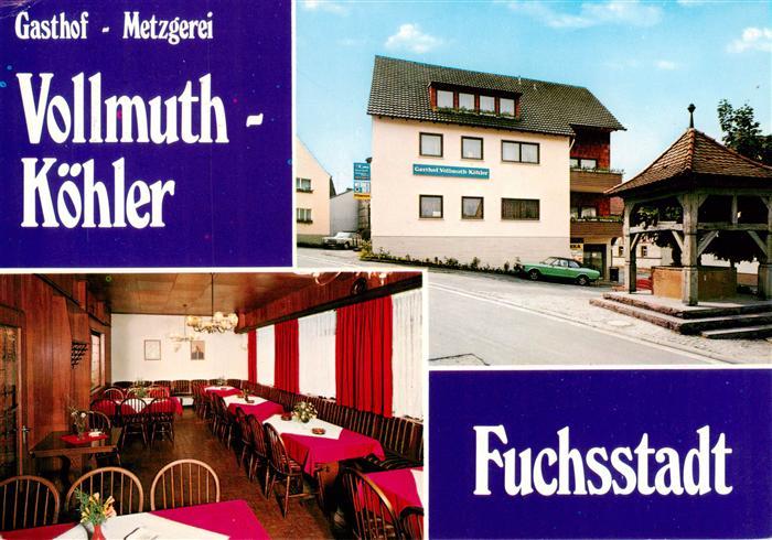 Fuchsstadt Unterfranken Gasthof Metzgerei Vollmuth Koehler Gastraum