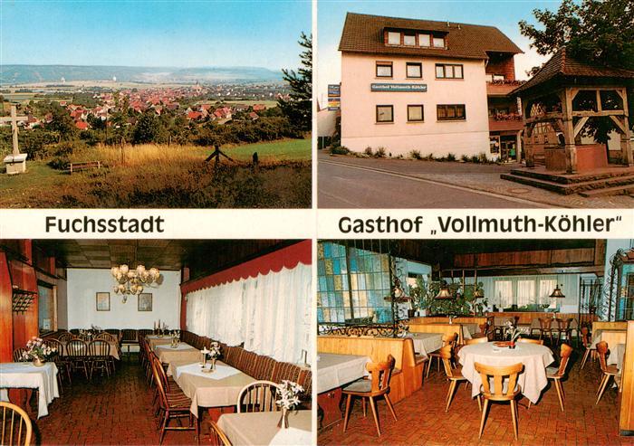 Fuchsstadt Unterfranken Panorama Gasthof Metzgerei Vollmuth Koehler Gastraeume