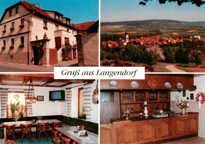 Langendorf Unterfranken Gasthaus zum Adler Gaststube Theke Panorama