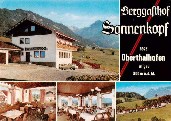 Oberthalhofen Allgaeu Berggasthof Sonnenkopf Gastraeume Panorama