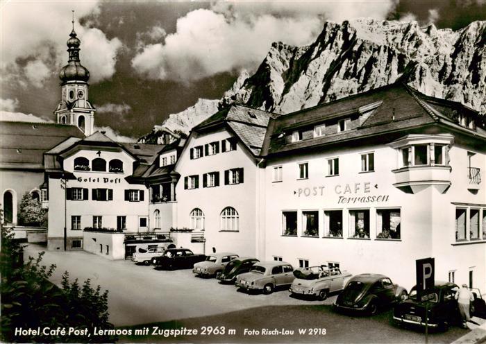 Lermoos Tirol AT Hotel Cafe Post Kirche