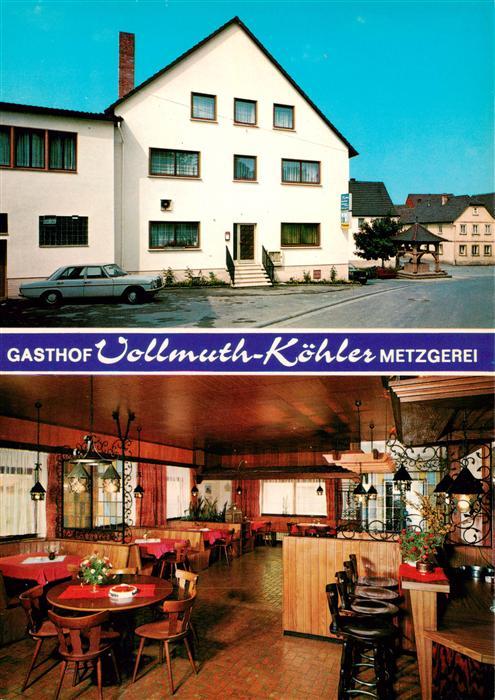 Fuchsstadt Unterfranken Gasthof Metzgerei Vollmuth Koehler Gastraum