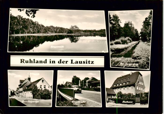 Ruhland Sorgenteich Am Sieggraben Bahnhofstrasse Listerbruecke Rathaus