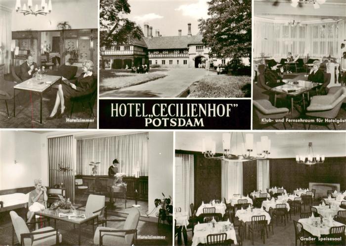 Potsdam Hotel Cecilienhof Hotelzimmer Klub und TV Raum Grosser Speisesaal