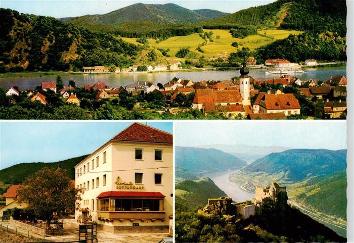 Aggsbach Donau AT Panorama Hotel Post Burgruine Fliegeraufnahme