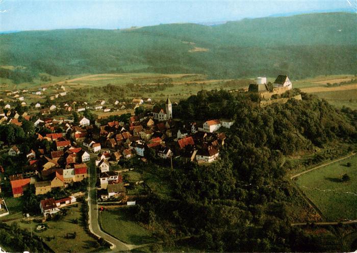 Otzberg Odenwald Fliegeraufnahme mit Veste Otzberg Burgschaenke Otzberg
