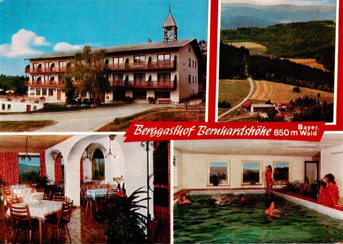 St Englmar Berggasthof Bernhardshoehe Gastraum Hallenbad Panorama