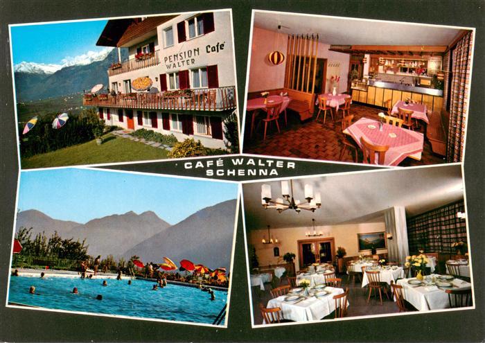 Schenna Meran Trentino IT Pension Cafe Walter Gastraeume Pool