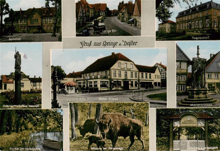Springe Deister Bahnhof Lange Str Jagdschloss Hotel Friese Marienbrunnen Partie