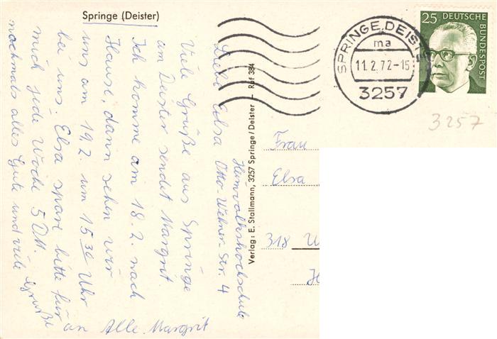 Springe Deister Bahnhof Lange Str Jagdschloss Hotel Friese Marienbrunnen Partie – Bild 2