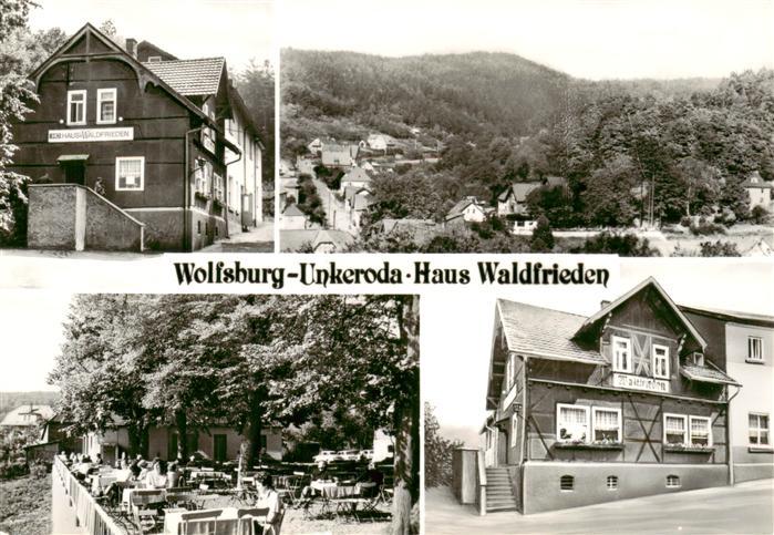 Unkeroda Eisenach Thueringen Haus Waldfrieden Panorama Gartenterrasse