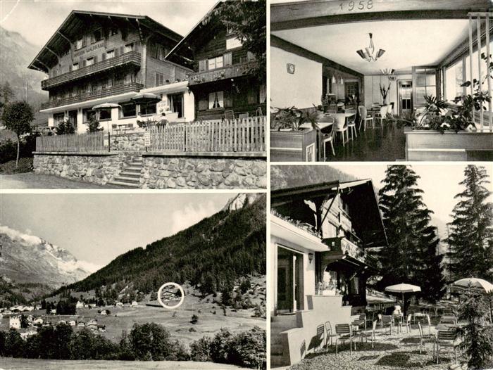 Leukerbad Loueche-les-Bains VS Pension Tea Room Waldrand Gaststube Panorama Terr