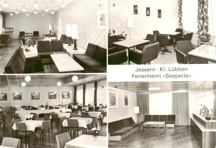 Jessern Ferienheim Seeperle Klubraum Blauer Salon Speiseraum Empfang