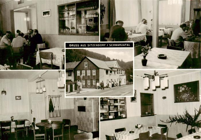 Sitzendorf  Thueringen Gaststaette Postklause Gastraeume