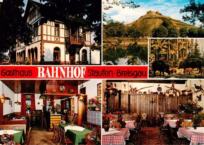 Staufen Breisgau Gasthaus Bahnhof Gastraeume Ruine Schwarzwild