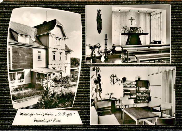 Braunlage Harz Muettergenesungsheim St Birgitt Hauskapelle Aufenthaltsraum