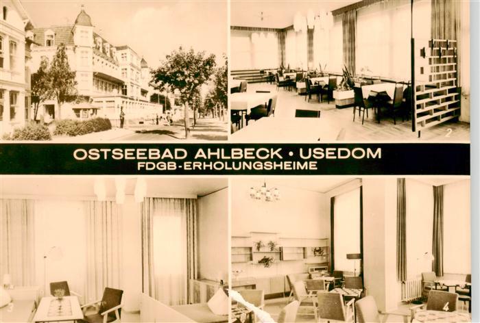 Ahlbeck Ostseebad FDGB Erholungsheim Bernhard Goering Speiseraum aegis Zimmer ae