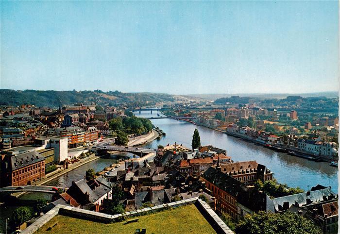 Namur sur Meuse Belgie Le Confluent Sambre et Meuse Vue aerienne