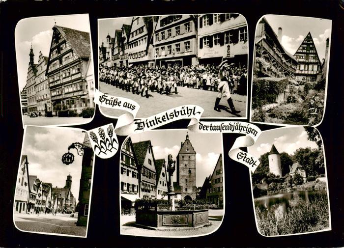 Dinkelsbuehl Ortspartien Festumzug Brunnen Runder Turm