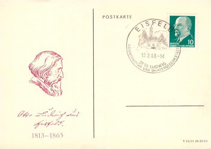 Eisfeld Thueringen Portrait Otto Ludwig Zeichnung