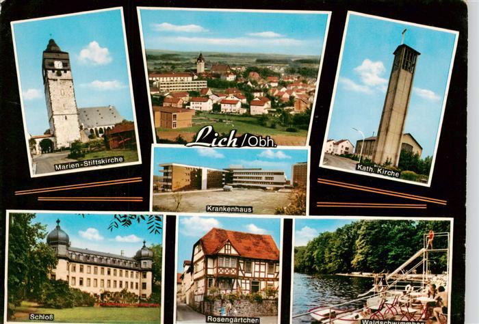 Lich Hessen Marien Stiftskirche Panorama Krankenhaus Kath Kirche Schloss Rosenga