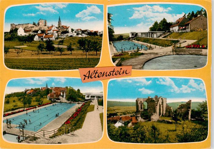 Altenstein Hassberge Panorama Schwimmbad Ruine