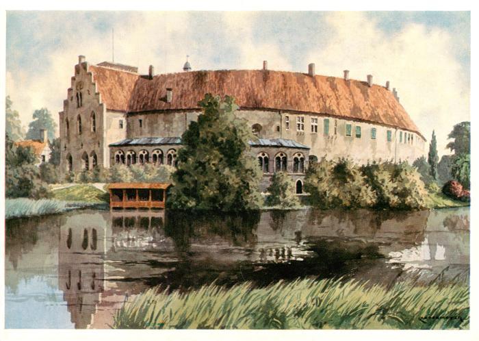 Burgsteinfurt Schloss Burgsteinfurt Aquarell