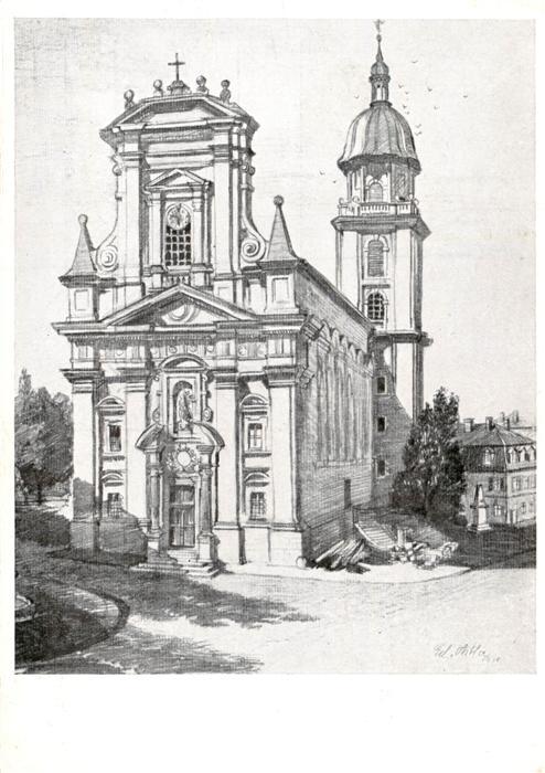 Kitzingen Main Ev Kirche Zeichnung