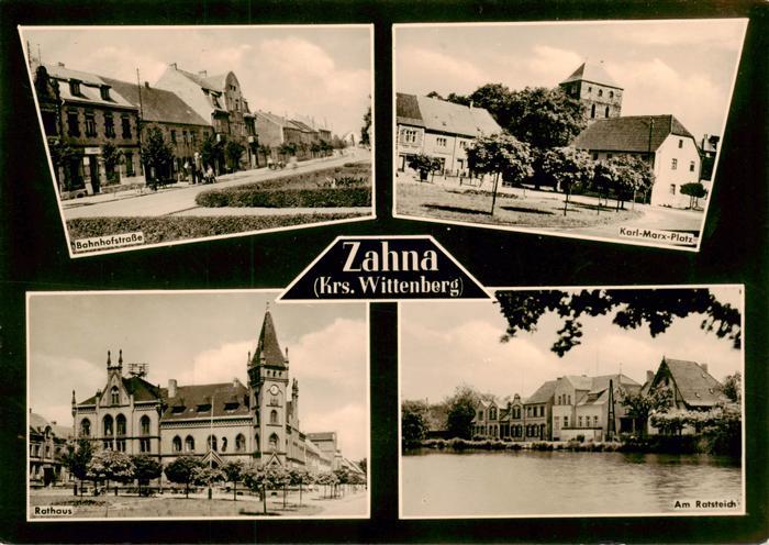Zahna Bahnhofstrasse Karl Marx Platz Rathaus Am Ratsteich