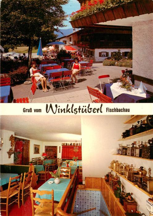 Fischbachau Bayern Cafe Winklstueberl Terrasse Gastraum