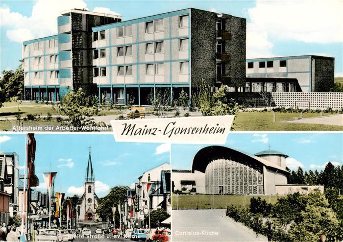 Gonsenheim Altersheim der AWO Breite Strasse und ev Kirche Canisius Kirche